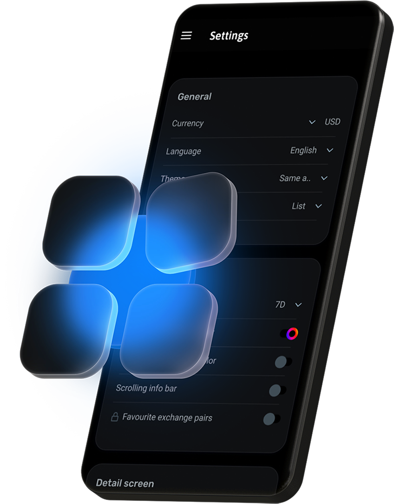 Cryptocurrency Trading App Interface